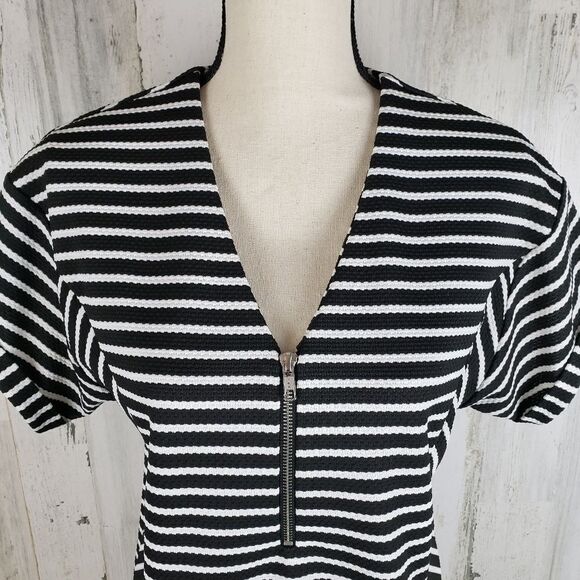 LongTallSally Zip Striped Dress Sz XS - Picture 3 of 8